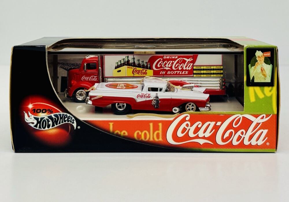 Hot Wheels Coca Cola '57 Ranchero '38 Ford COE Truck Vehicle Set 57379 Sealed